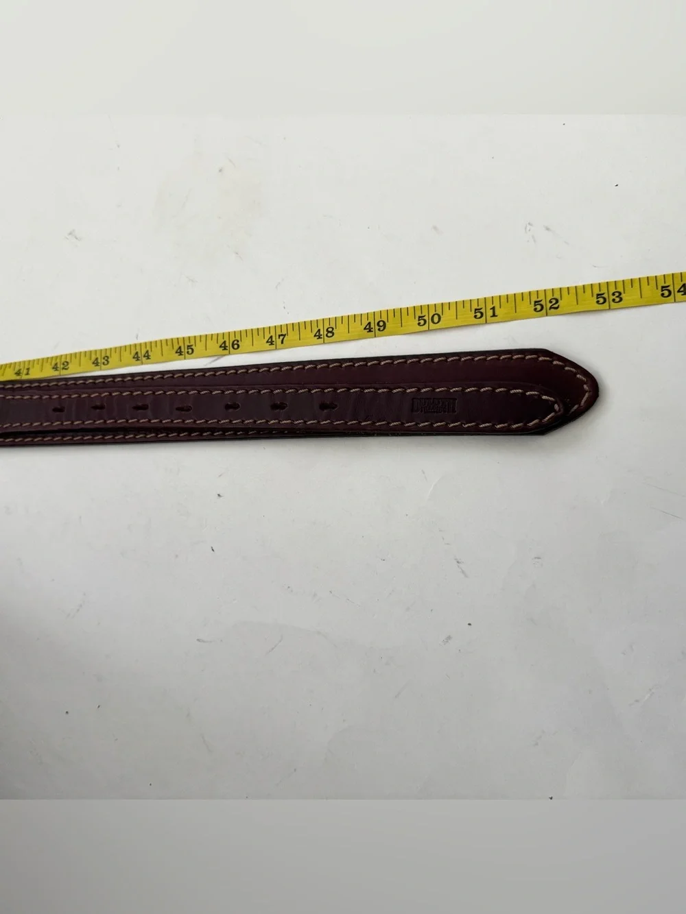 Duluth Trading Ranger Leather Belt Mens 42 Brown Western Contrast Stitch 90013